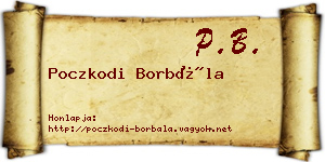 Poczkodi Borbála névjegykártya