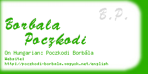 borbala poczkodi business card